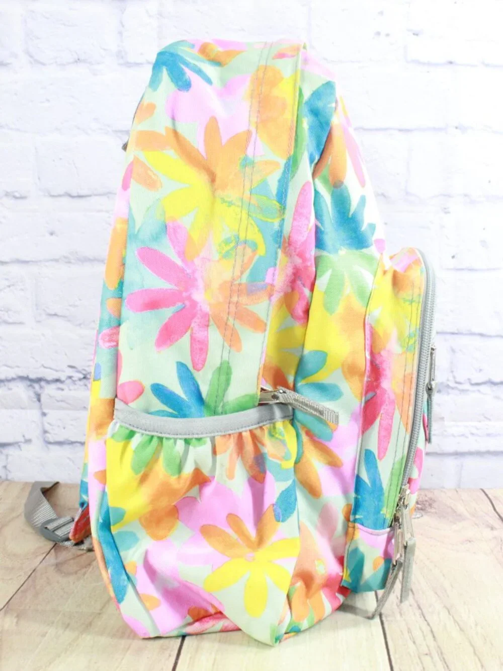 READ - LL Bean Original 24L Book Pack School Travel Multicolor Flowers